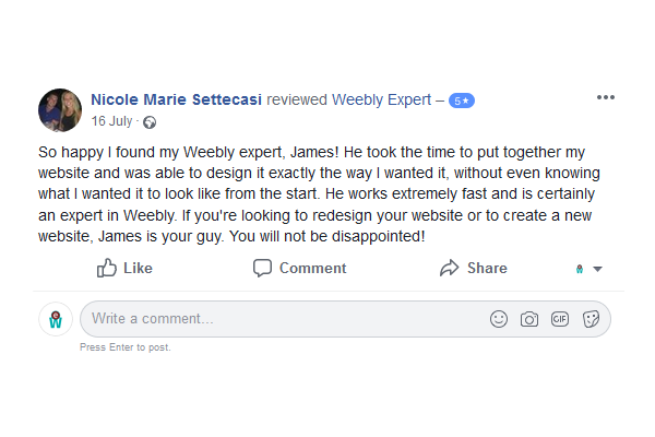 reviews for Weebly Expert review