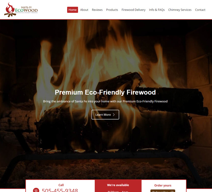Santa Fe EcoWOOD Weebly website professionally designed and built by Experts