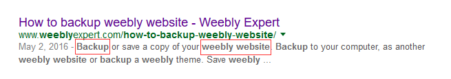 weebly seo  meta keyword