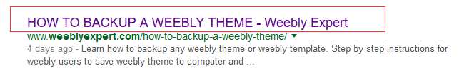 weebly seo page post title