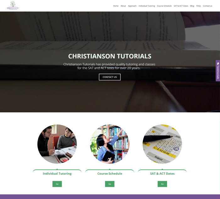 example of weebly website - christianson tutorials