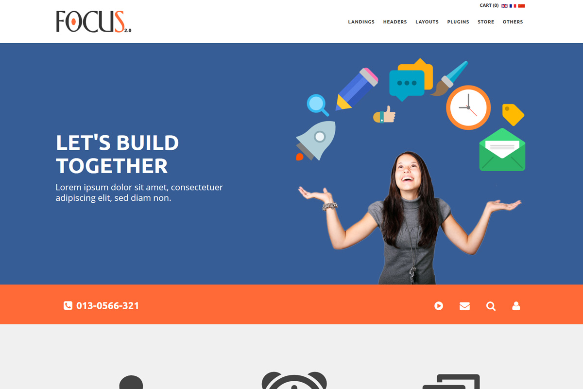 Focus theme - professional weebly template for information and e-commerce websites