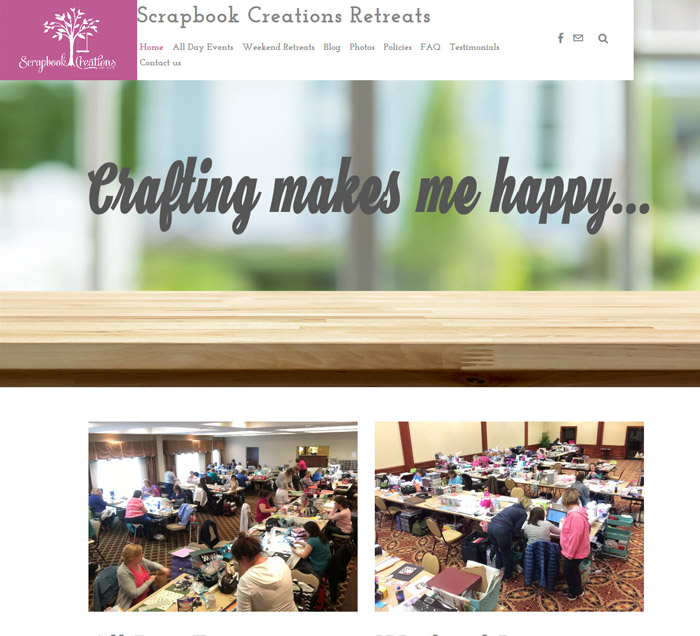 weebly example for scrapbook creations retreats
