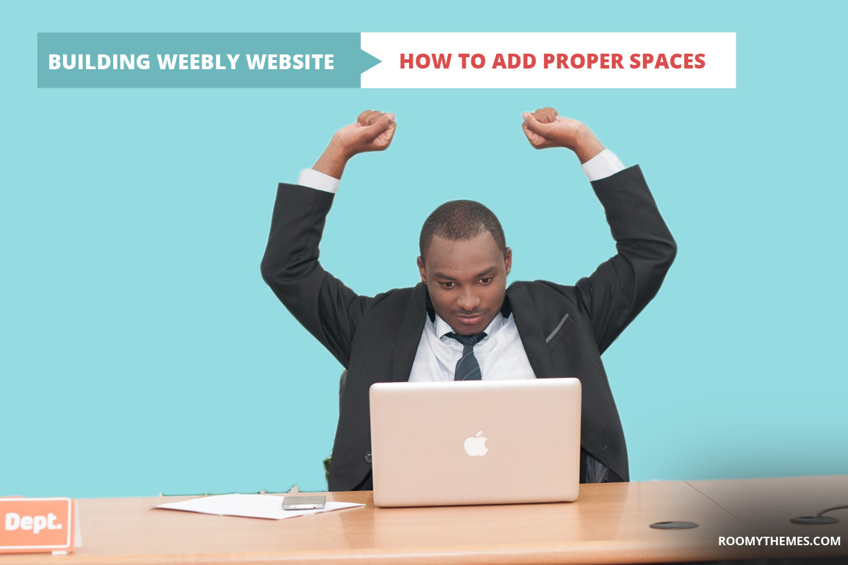 building weebly website add spaces