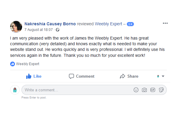 feedback for weebly expert