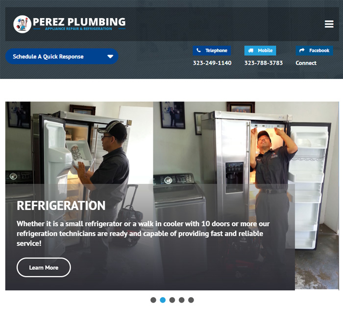 Perez Plumbing website