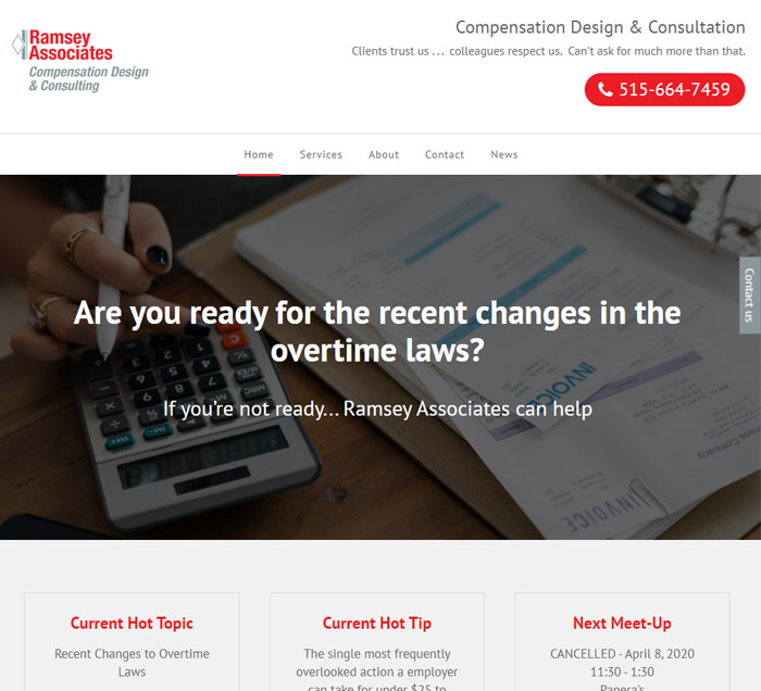 Ramsey & Associates weebly website design by Weebly Expert