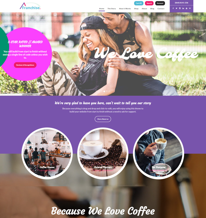 Franchise theme for Weebly websites