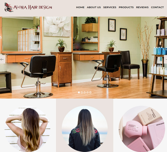 Aloha hair design website
