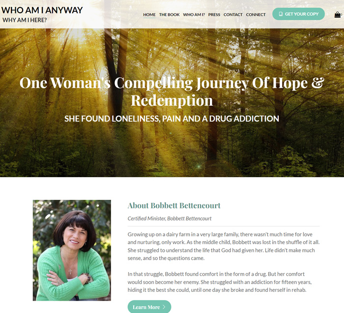 Who am I anyway website design