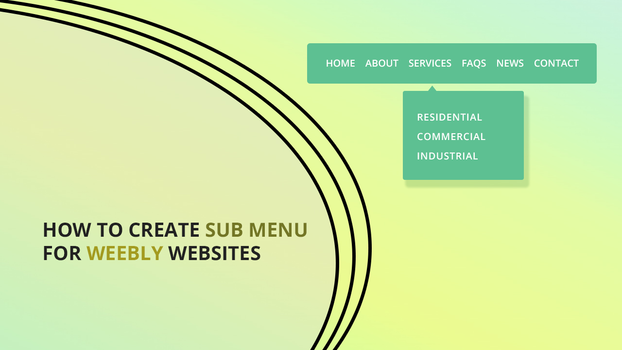 How to create a Weebly sub menu and drop down pages for Weebly websites
