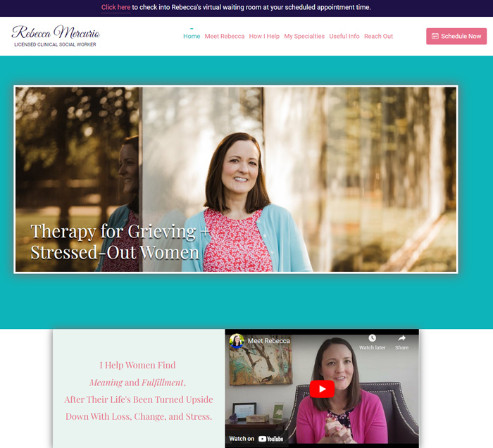 Rebecca Mercurio website design