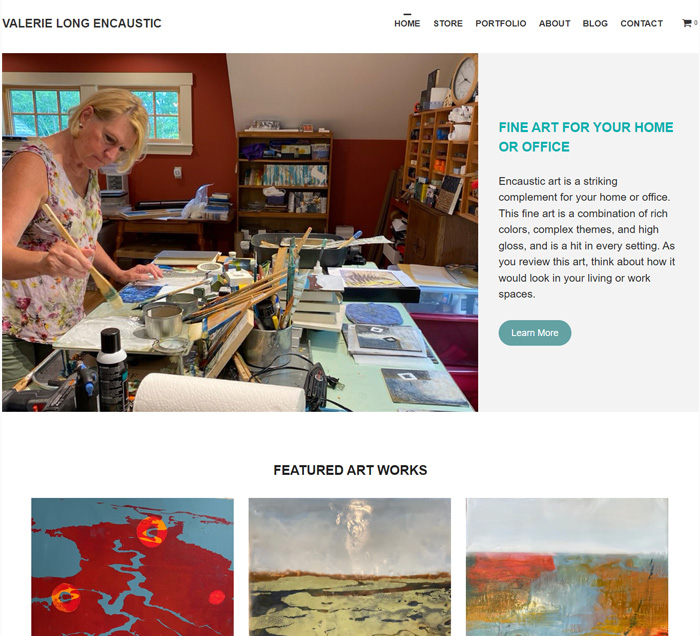 Valerie Long Encaustic artist website made with Weebly