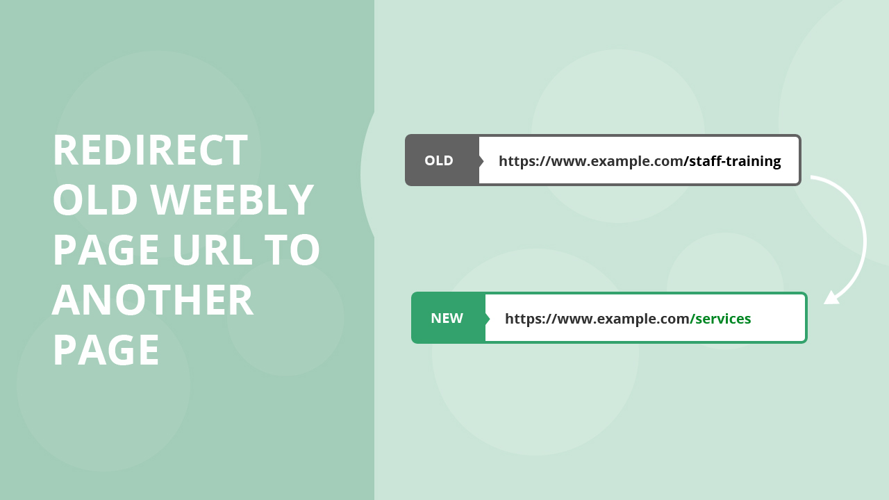 Redirect old Weebly website page URL to another. Create 301 redirects in Weebly.