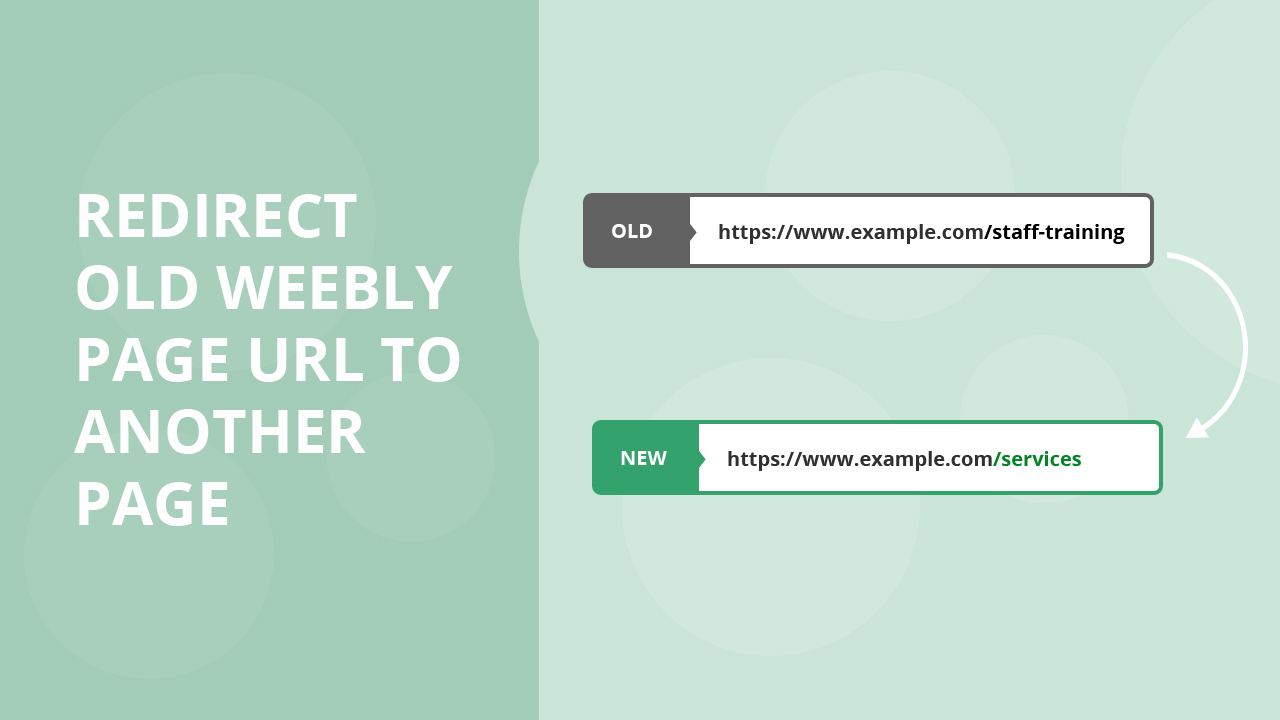 Redirect Old Weebly Pages To New Ones