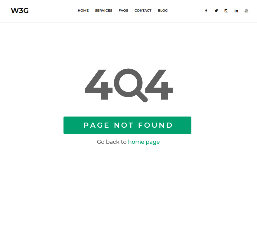 New 404 page created for a weebly website