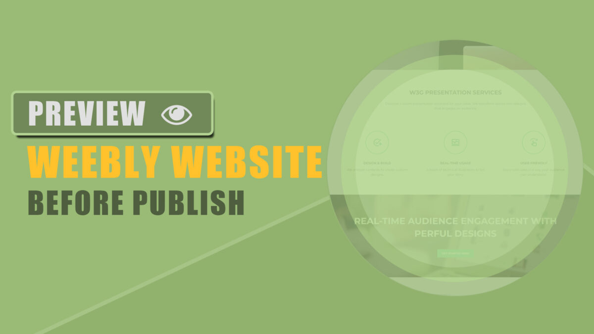 How to preview weebly website in the editor before publish