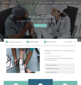 Doctor theme for Weebly site builder