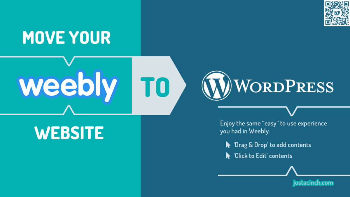 Move Weebly website to WordPress with easy to use or drag and drop ability
