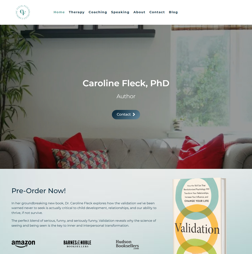 Therapist Weebly website migrated to WordPress and redesigned