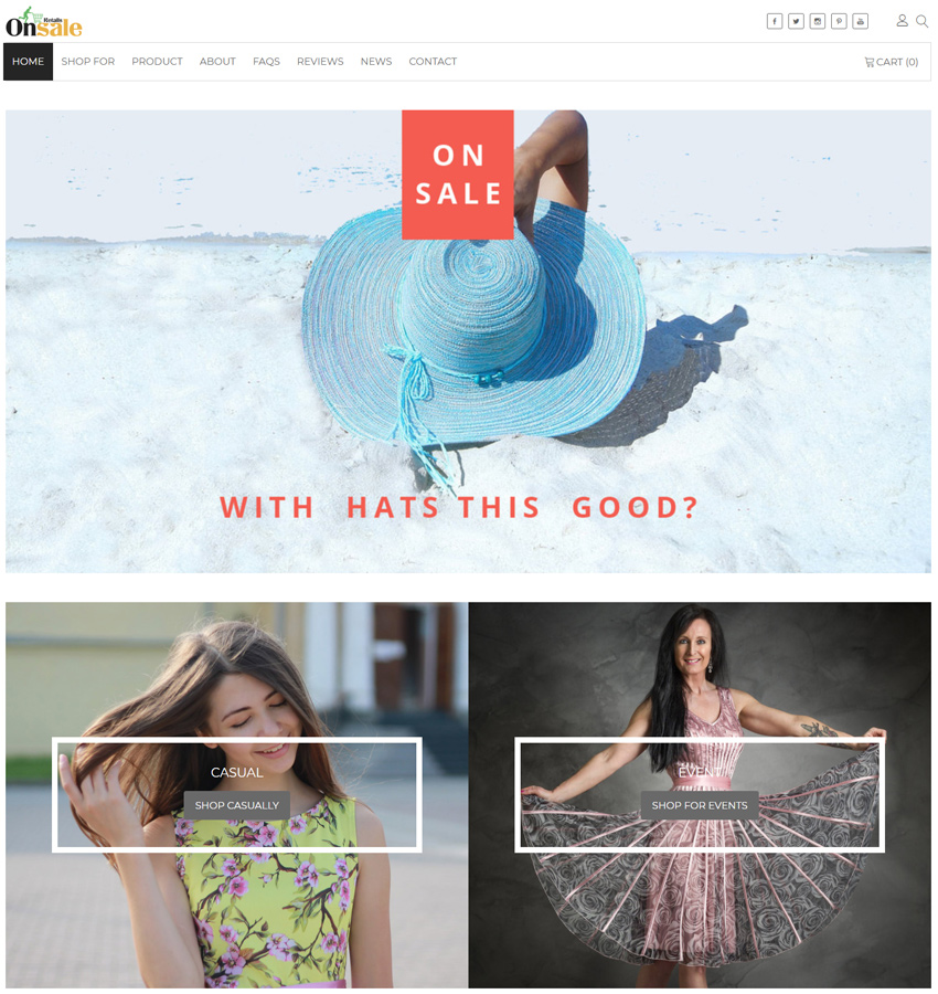 Retails, a Weebly e-commerce store template