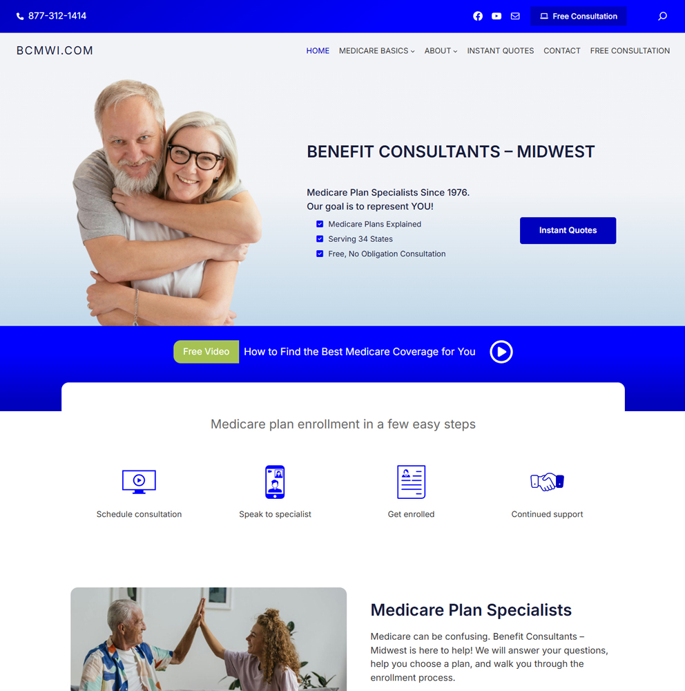 BCMWI Weebly website moved to WordPress and redesigned