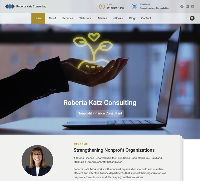 Roberta Katz Consulting website