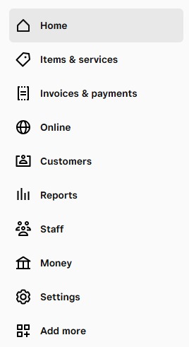 Square up online dashboard for customers
