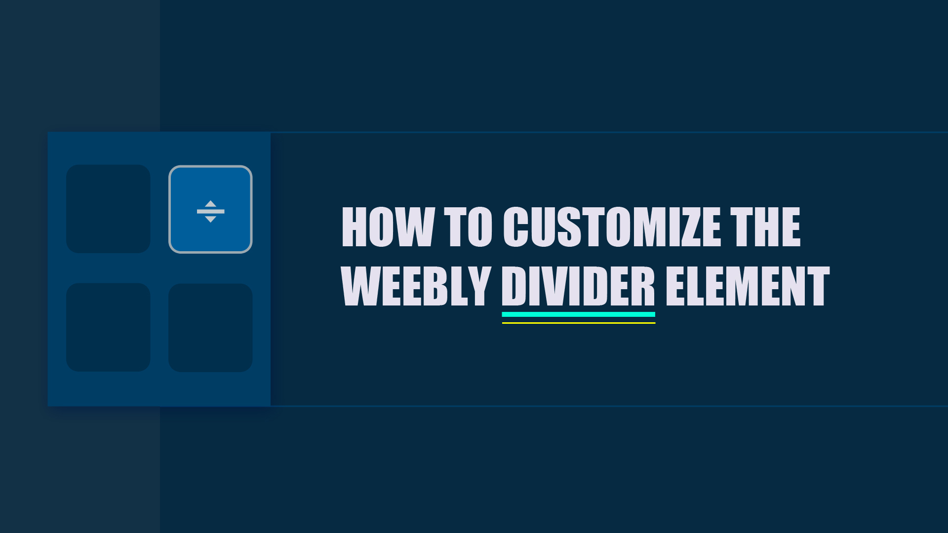 How to customize and style the Weebly divider line element