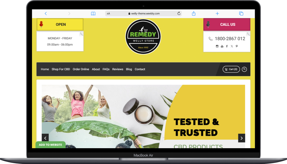 Welly remedy e-commerce website and store